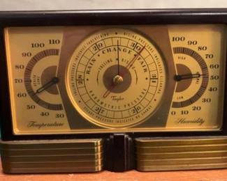 TAYLOR Art Deco Bakelite Barometer, Thermometer Humidity Gauge