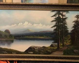 Beautiful Mountain Scene Unsigned