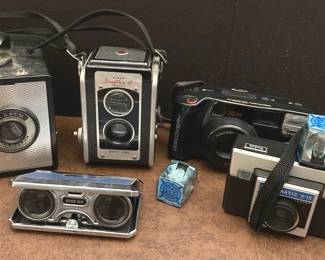Vintage Cameras And Sports Glass