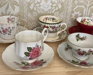 Tuscan, Aynsley, Spode, Royal Dover Teacups And Saucers
