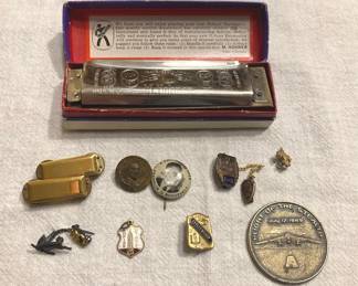 US Navy Pin, FDR Election Pins And More