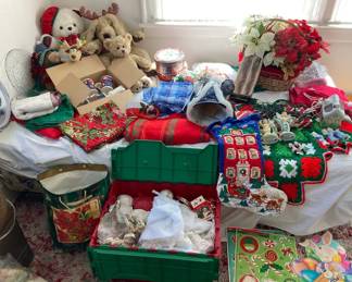 Christmas Linens, Ornaments And More