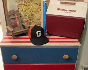 Vintage Pieces In Red, White  Blue