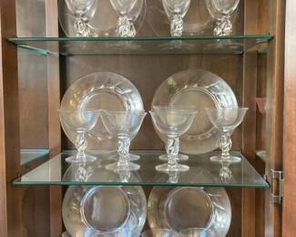 Imperial Glass Pattern Twist Stemware, Cordial Glasses  Glass Plates