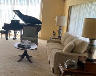 Ethan Ellen sofa and coffee table 