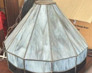 Stained glass hanging lamp