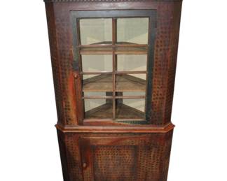 Antique corner curio cabinet