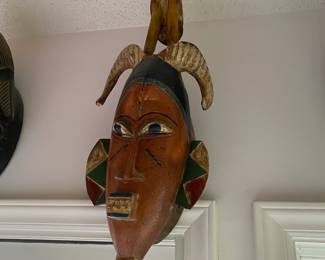 Authentic Masks (most appear to be from Africa, a lot of Ivory Coast pieces - more info hopefully at the sale) $ 80-$ 200 each.