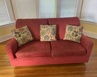 $220. Two seater sofa is 66"w. Not on site, please email to ask questions or to make an appointment to see it.