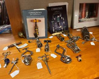Unique corkscrew collection priced and ready for in-person shopping Friday and Saturday.