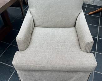 $1200 Pair of slipcovered armchairs. 26" w x 26"d x 35"h, 19.5"h to the seat. Originally $5726 for the pair.