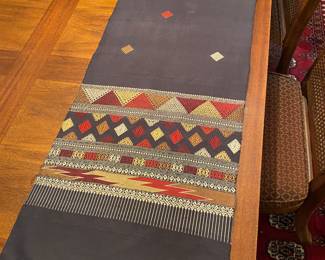 Beautiful textiles from all over Southeast Asia for sale in person Friday and Saturday.