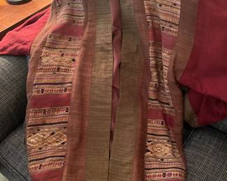 Beautifully pieced and woven jacket for sale during in-person sale Friday and Saturday.