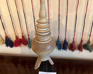 $450. Ceramic Stupa Detail from Thailand.