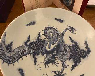 $340. Qing -Yongzheng (1723 - 1735) period bowl with four clawed dragon extending over the rim. Certificate of authenticity available.