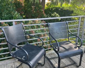 $800 Set of 2 mesh, wrought iron Summer Classics spring club chairs. $1,800 new. available for presale and online purchasing only will not be at the house please inquire with questions or about viewing.