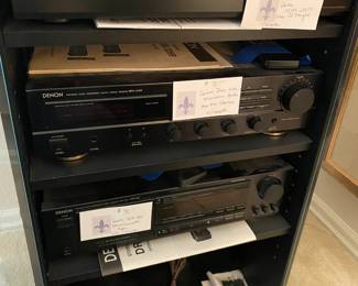 $70 Denon Dra 435r Precision Audio AM-Fm Stereo receiver with remote. $80. Denon DRR-680 Stereo Cassette tape player with remote.