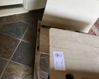 $40. Vintage school desk trio