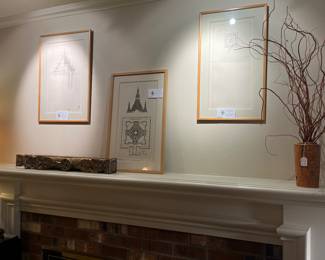 $320 for the set. View of the three pieces by Thai Vorakorn Metmanorom sold together. Individual titles and dimensions follow.