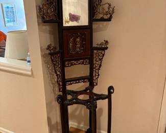 $640. Antique Wunan Chinese Wash Stand. 24"w x 18.5"d x 68.5"h.