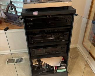 $40. Stereo component cabinet. 19"w x 17"d x 35"h