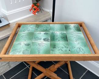 $300. Terry Hunziker tray top butler's table.