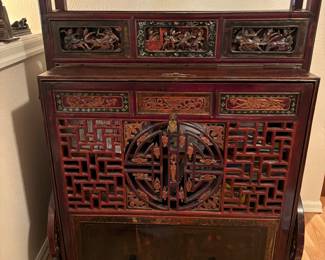 $1200 Rare old double sided with doors Chinese dowry chest. 34.5"w x 24"d x 44.5 h.