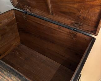 Interior of the cedar lined chest
