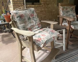 $150 - his and hers tall wood stools with back