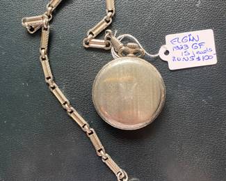 $100  - Elgin 1923 gold filled 15 jewels runs