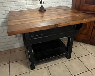 $450 Kitchen island/bar/eating wood/black 48W x 36 D x 36 H