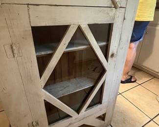 $350 kitchen island wood cream color  wood top, great spices or vitamins storage on each side. 42x28x35