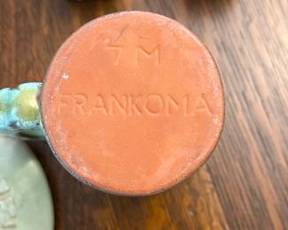 $120 Frankoma Aztec Prairie Green 2 canisters and more sold as a lot