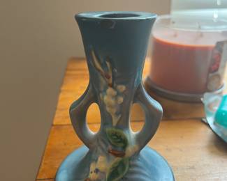 Rosevillle candle stick 5”T
