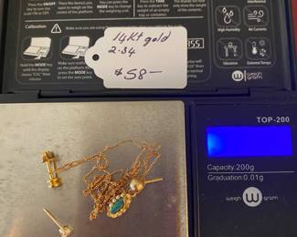 $58 - 14K gold lot misc 