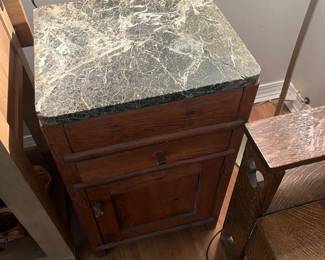 $186 Marble top side chest 18 x 16 x 30