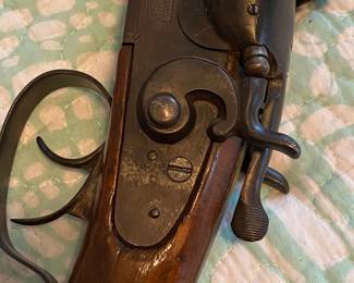 $200 - Double barrell shot gun rabbit ears c.1900's 