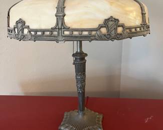 $200 Stag Glass Lamp 22Hx18W shade 