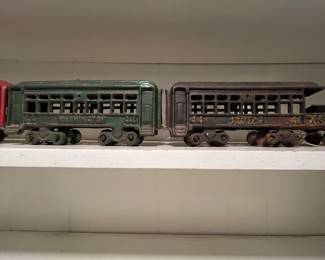 $150 old cast iron train set