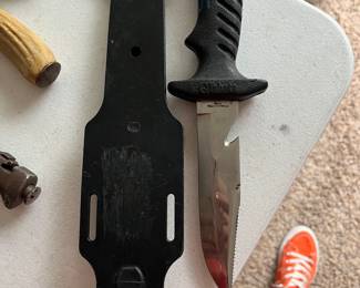 $36 10” knife with sheath