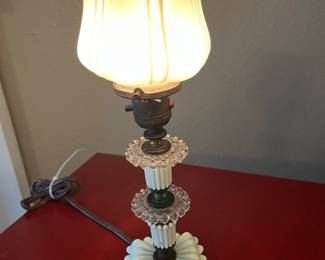 Petite white lamp 4x3”