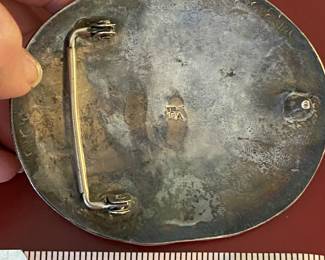 $175 Navajo belt buckle sterling