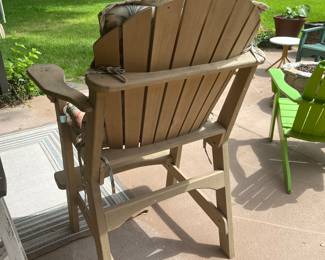 $150 - his and hers tall wood stools with back