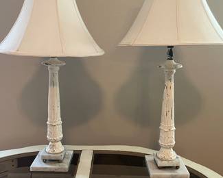 $80 Marble and Metal 30” T