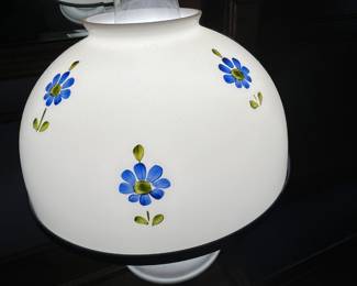 $44 - blue metal and white glasss 27T