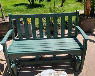 $200 Plywood green glider bench