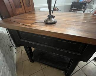 $450 Kitchen island/bar/eating wood/black 48W x 36 D x 36 H
