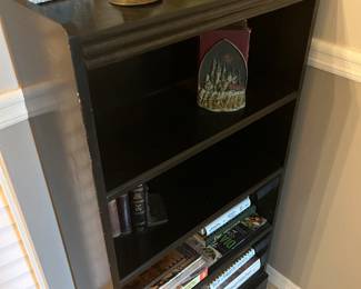 $70 Black wood 4 shelf bookcase