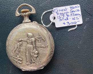 $300 - 1919 Waltham GF open face pocket watch - runs -15 jewels - Military dial - 16S