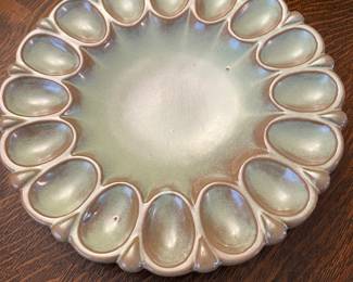 $50 Frankoma egg platter 11 1/2 round